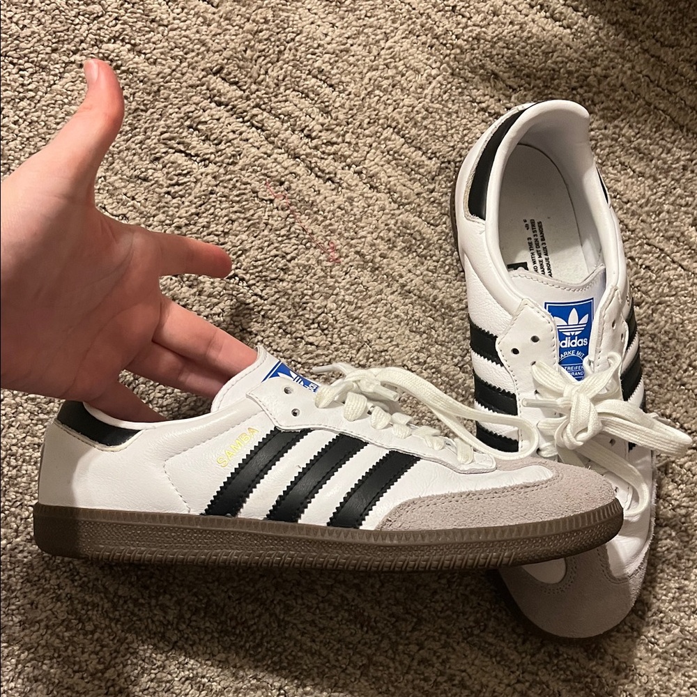 Adidas Samba White and Black Shoes
